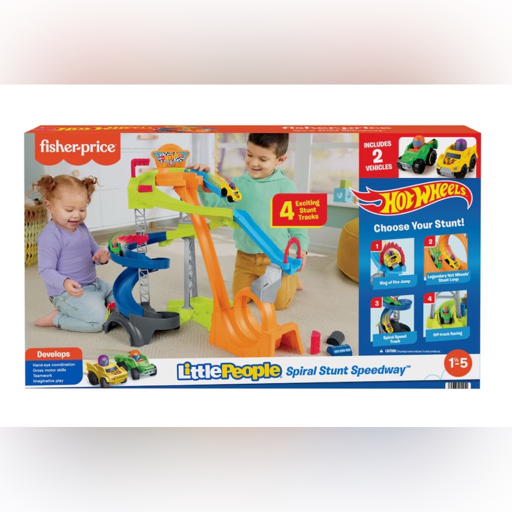 Fisher-Price Little People Spiral Stunt Speedway